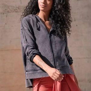 Free People Movement “Only One” Zip Up Hoodie - Black - Size XS